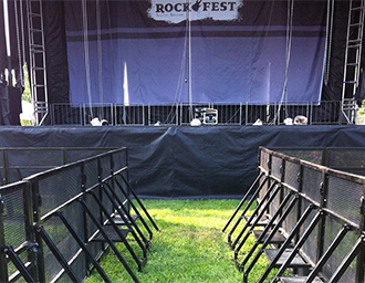 allée de sécurité avec barricade GFS - Rock-Fest